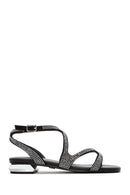 Women's Black Stone Buckle Sandals | Derimod