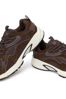 Male Brown Lace-Up Thick-Soled Leather Sneaker | Derimod