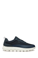 Geox Men's Navy Blue U Spherica A - Mesh + Nbk Synth Laced Fabric Sneakers | Derimod
