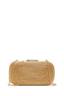 Women's Gold Long Chain Strap Knitted Evening Bag | Derimod