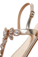 Women's Gold Stone Flip-Flop Sandals | Derimod