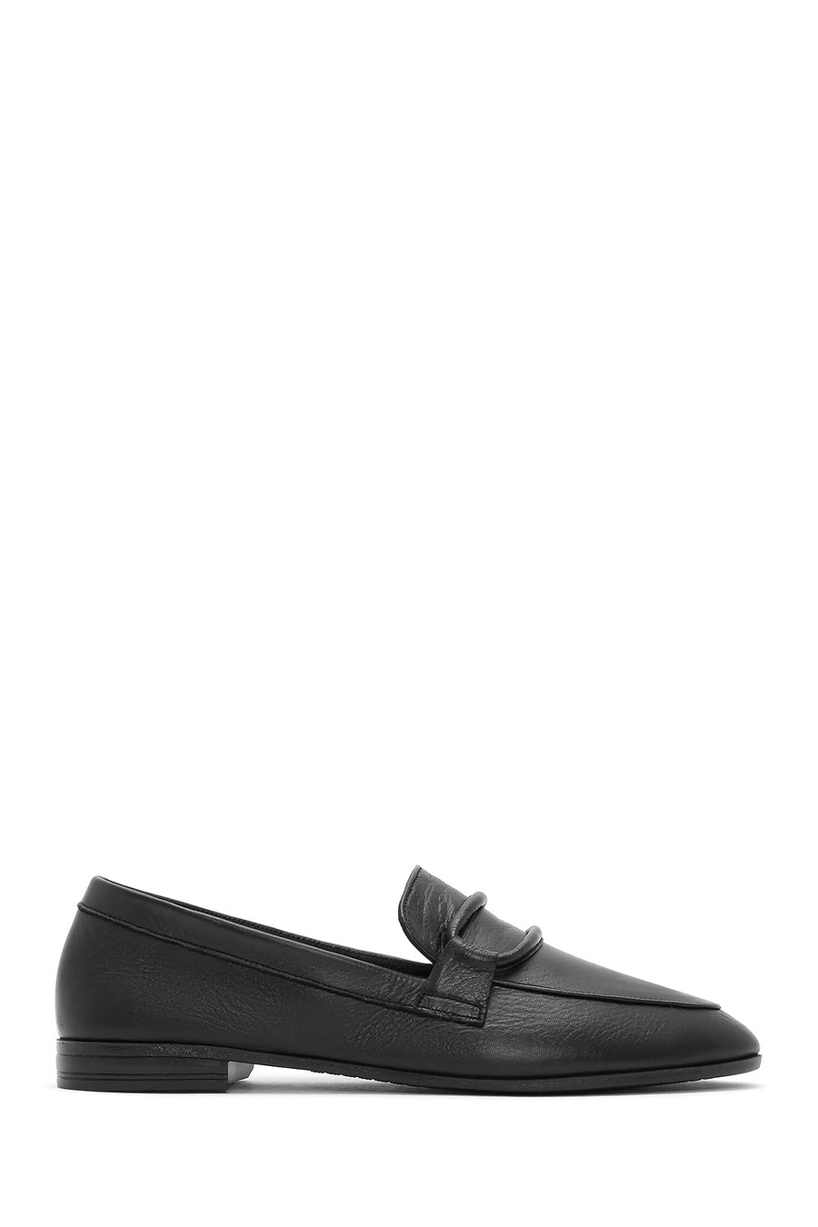 Women's Black Leather Casual Loafer 25SFD350418 | Derimod
