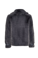 Kitzbuhel Women's Gray Teddy Coat | Derimod