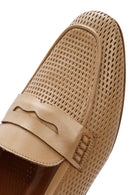 Women's Beige Leather Loafer | Derimod