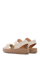 Women's Beige Flat Sandals | Derimod