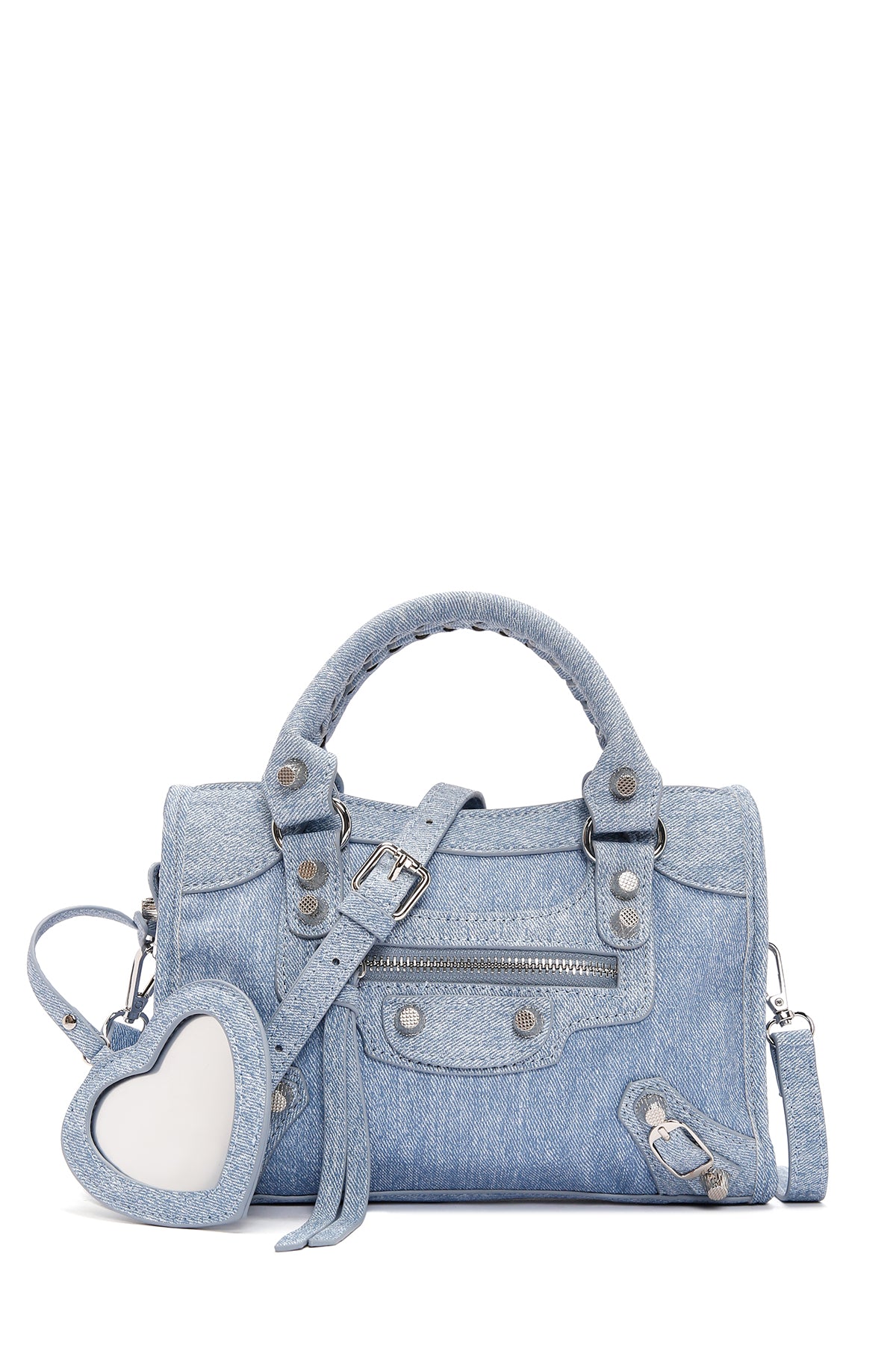 Women's Blue Long Strap Jean Fabric Crossbody Bag 24SBD291726 | Derimod