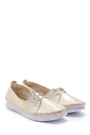 Women's Leather Silvery Shoes | Derimod