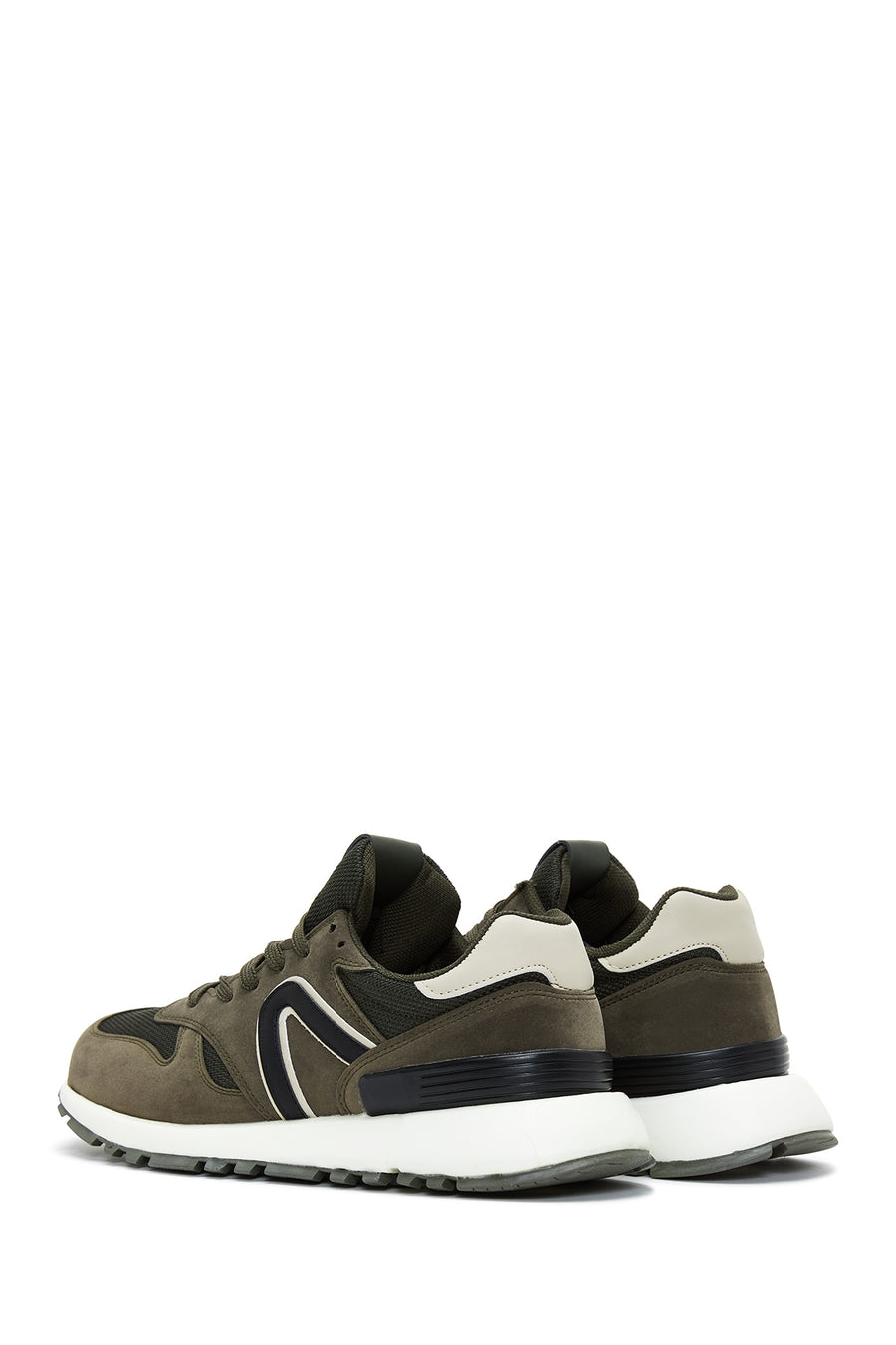 Erkek Haki Süet Deri Sneaker
