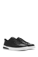 Men's Black Lace-up Leather Sneaker | Derimod