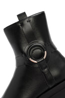 Women's Black Zipper Boots | Derimod