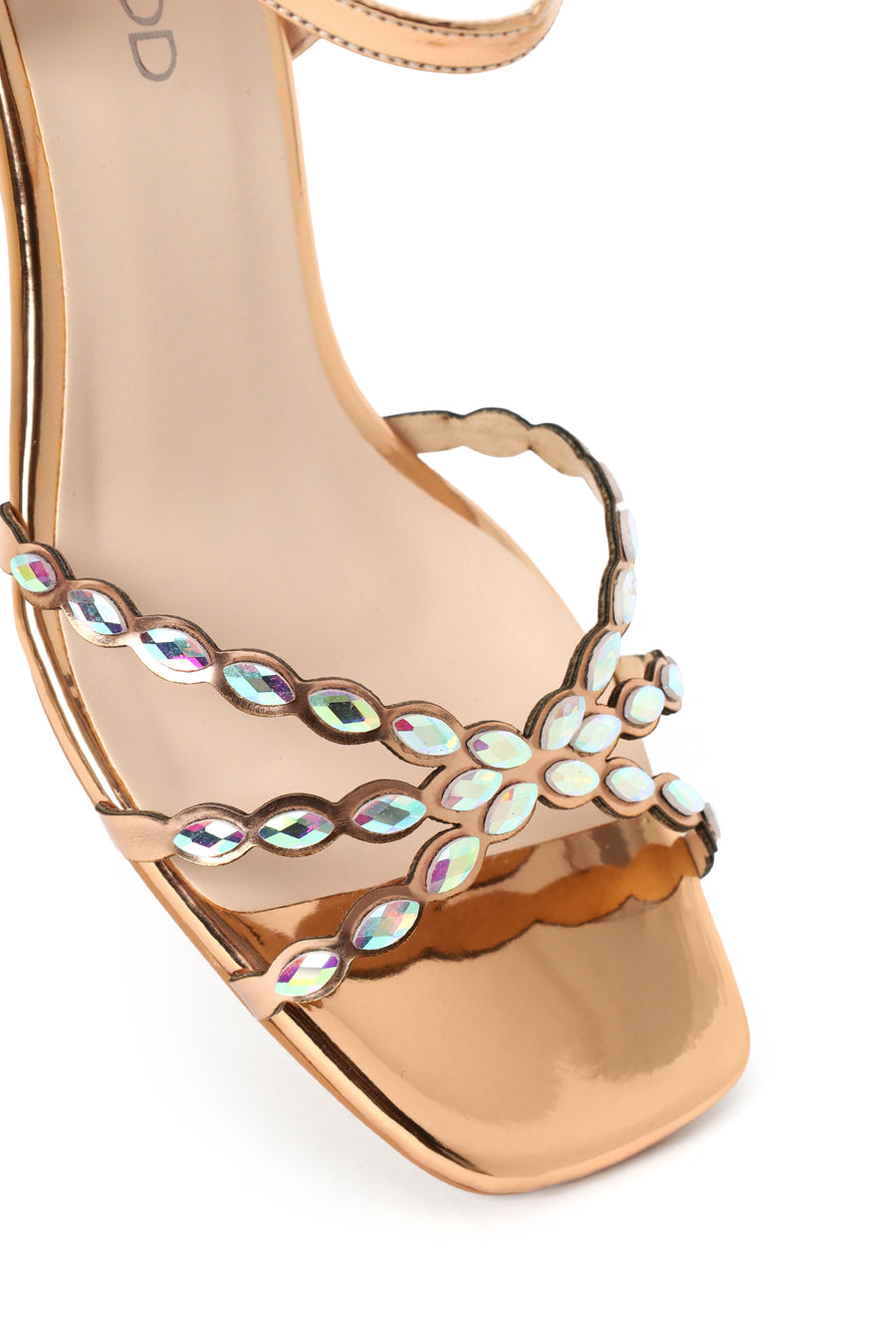 Woman Pink Ankle-Strap Buckled Embellished Chunky-Heel Sandal