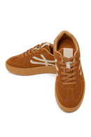 Kadın Taba Bağcıklı Süet Sneaker | Derimod