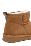Woman Camel Fur Suede Teddy Boots | Derimod