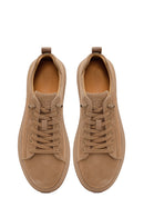 Erkek Bej Bağcıklı Süet Deri Sneaker | Derimod