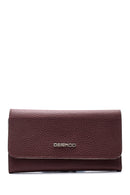 Women's Burgundy Faux Leather Wallet | Derimod