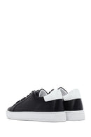 Men's Black Lace-up Leather Sneaker | Derimod