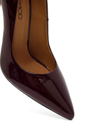 Woman Burgundy High Thin-Heel Patent Leather Leather Stiletto | Derimod