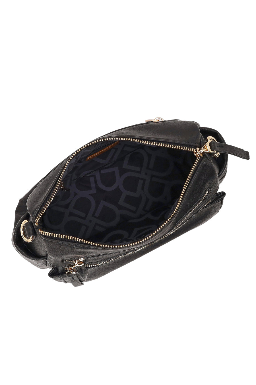 Woman Black Long-Strap Crossbody Bag