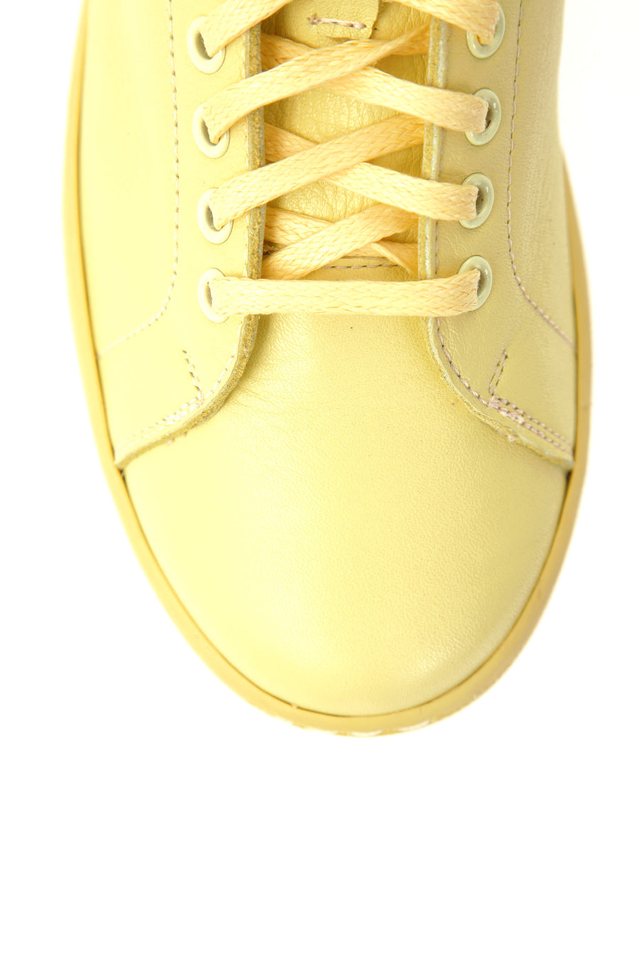 Yellow Women's Leather Sneaker
