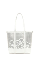 Woman White Long-Strap Printed Shoulder Bag | Derimod
