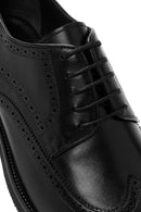 Erkek Siyah Bağcıklı Deri Klasik Ayakkabı | Derimod