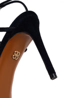 Woman Black Ankle-Buckle High Slim-Heel Leather Shoes | Derimod