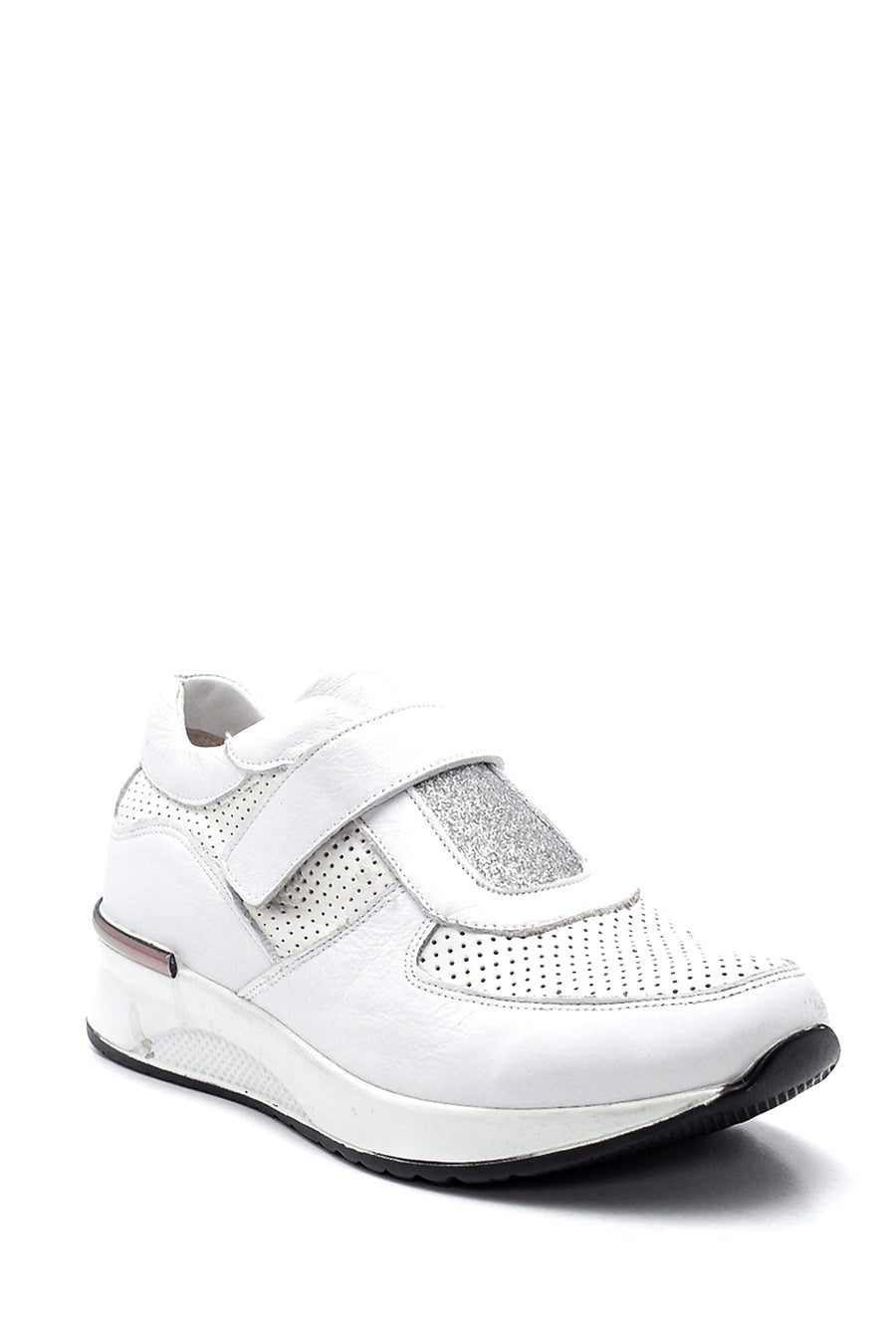 Women's White Leather Comfort Shoes
