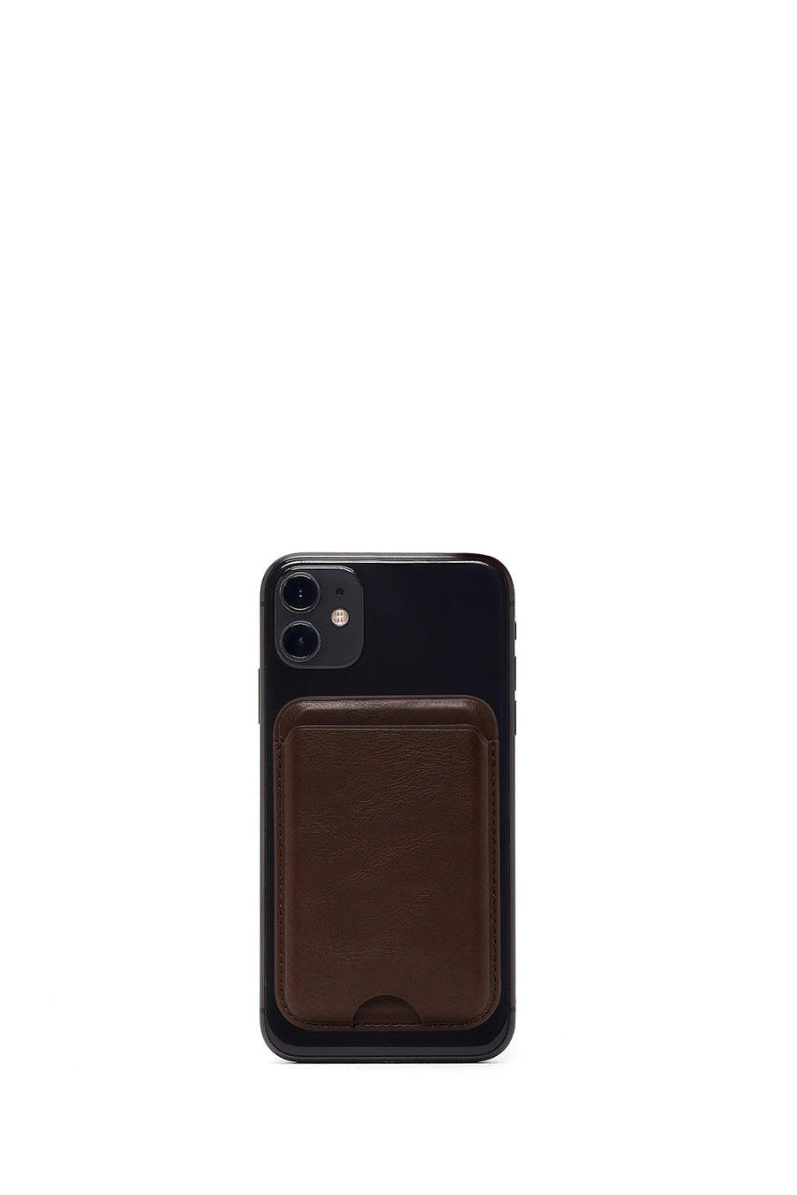 Male Brown Leather Magnetic Wallet