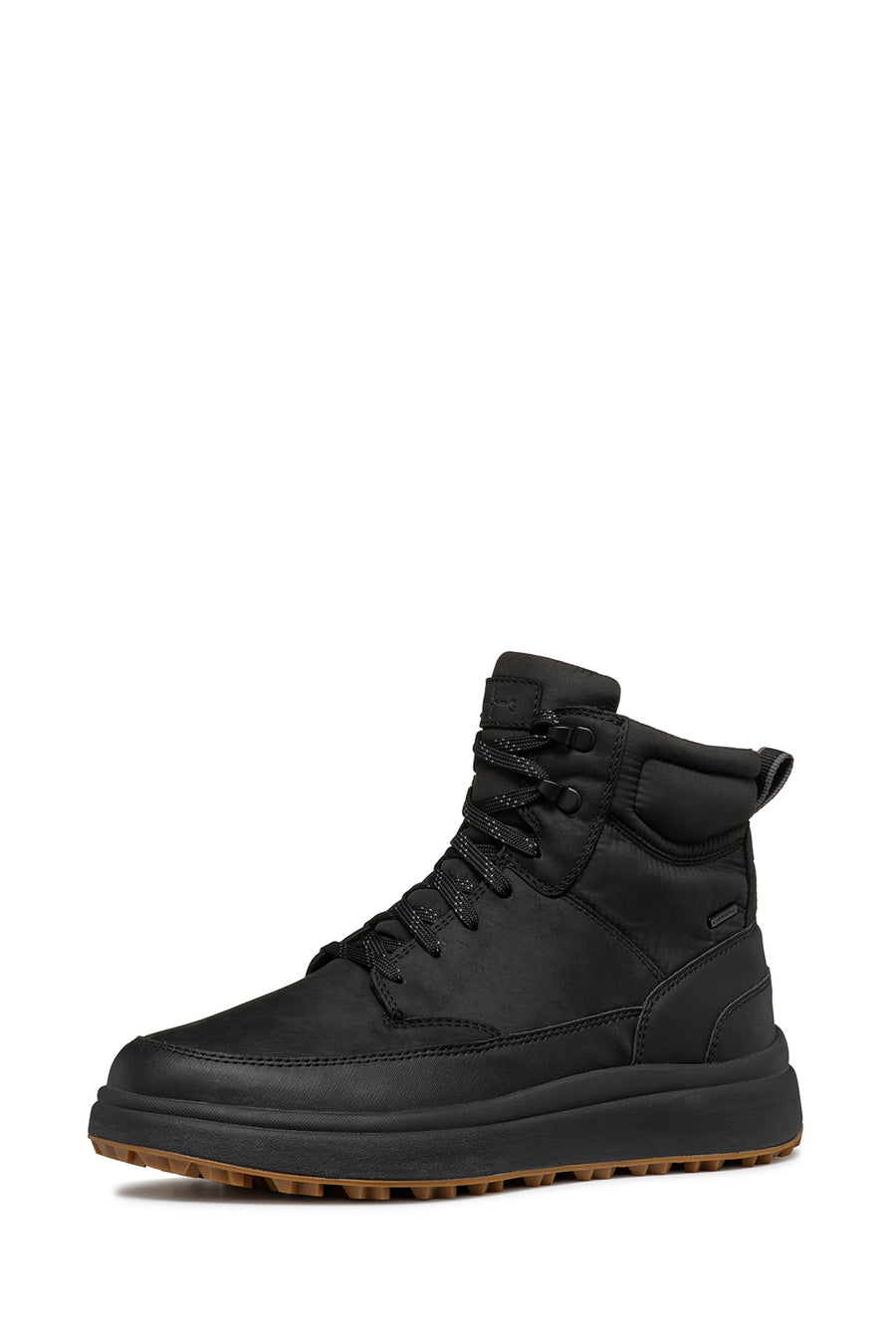 Geox Men's Black Granito + Grip Abx Laced Waterproof Leather Casual Boots