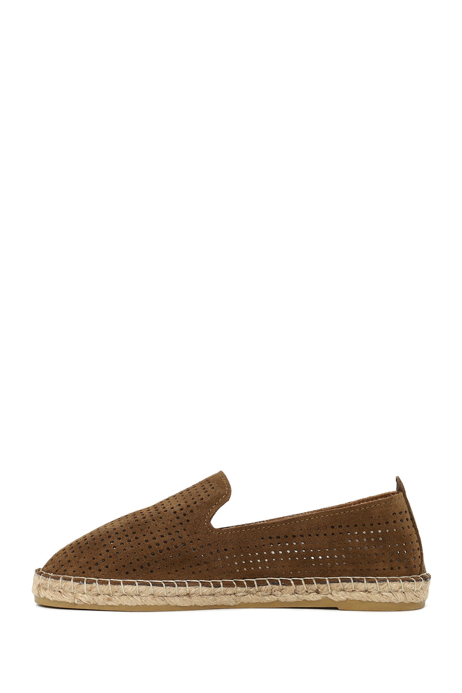 Woman Tan Patterned Suede Espadrilles