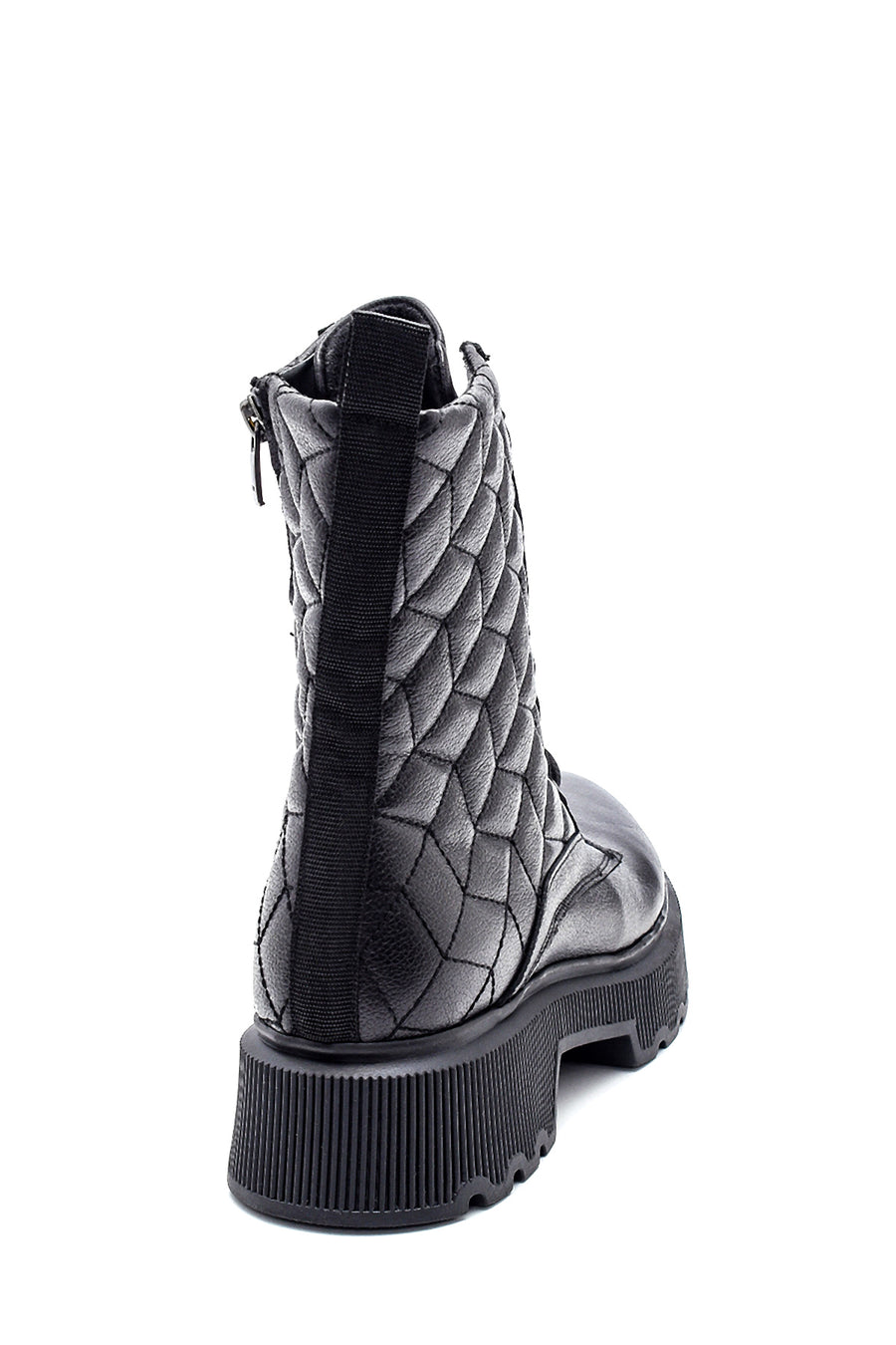Women's Leather Quilted Boots