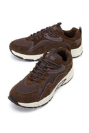 Male Brown Lace-Up Thick-Soled Leather Sneaker | Derimod