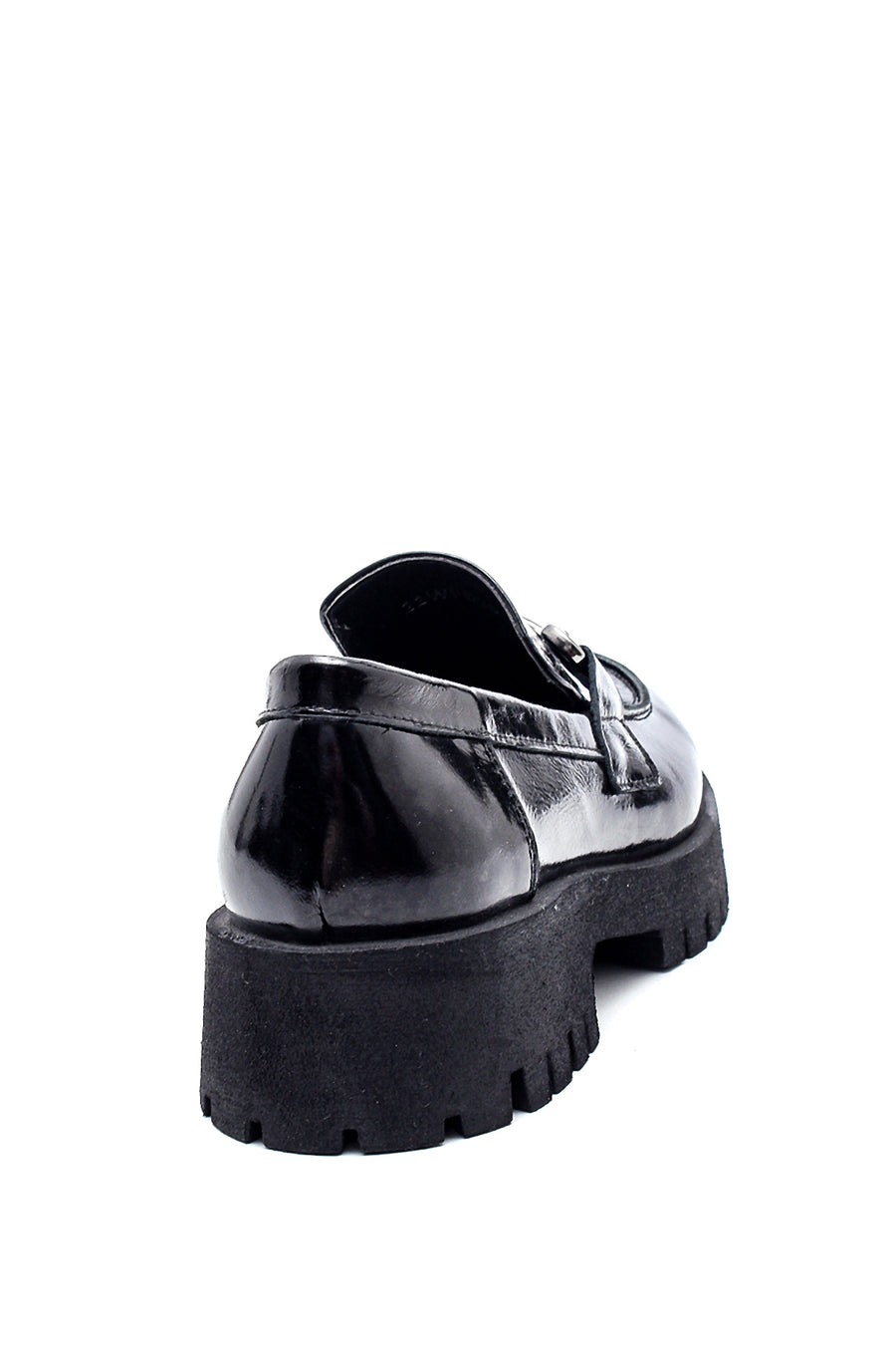 Women's Leather Patent Leather Buckle Loafer