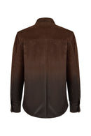 Monako Woman Brown Suede Leather Shirt | Derimod