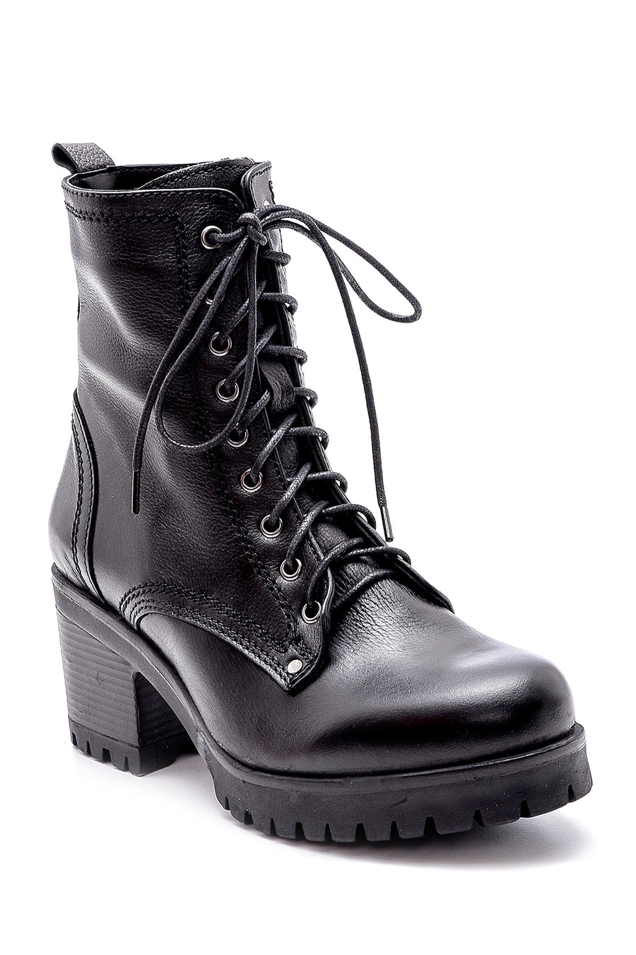 Women's Leather Heeled Boots