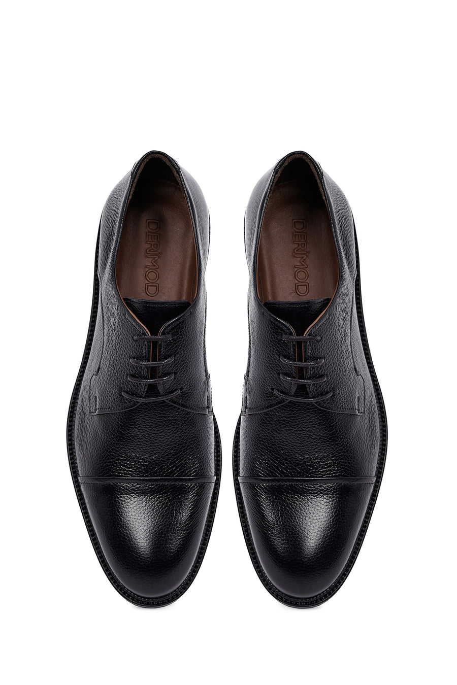 Male Black Lace-Up Leather Casual Shoes