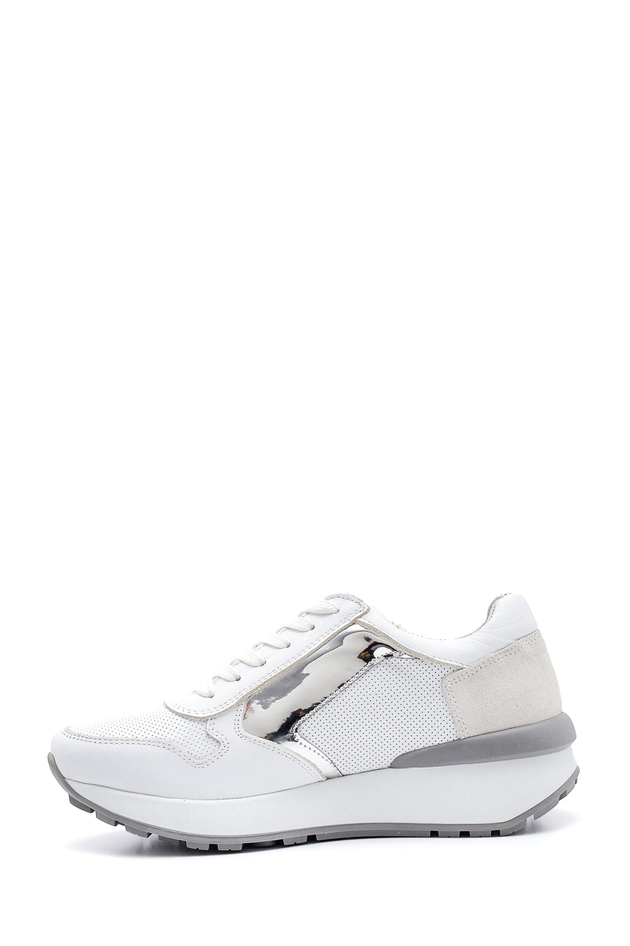 Kadın Deri Fermuarlı Sneaker