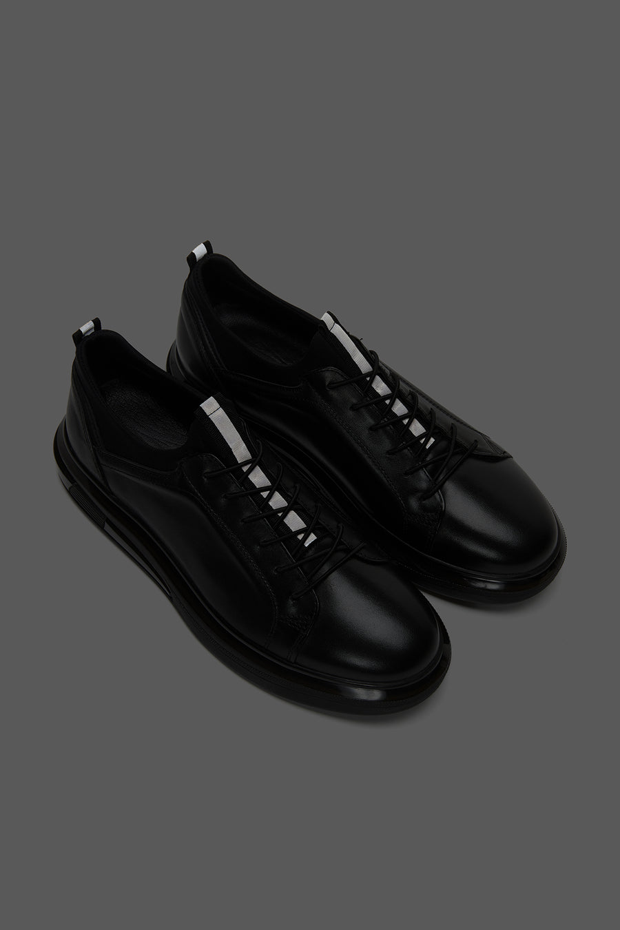 Erkek Siyah Deri Sneaker