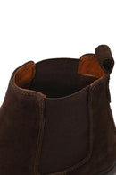 Male Brown Thick-Soled Suede Chelsea Boots | Derimod