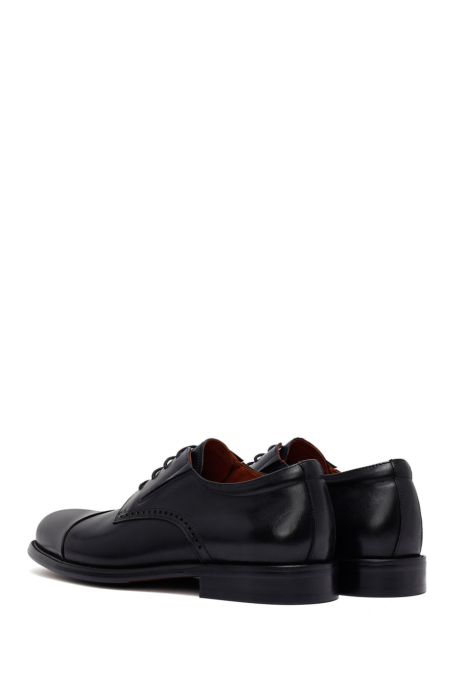 Men's Black Lace-Up Leather Classic Shoes