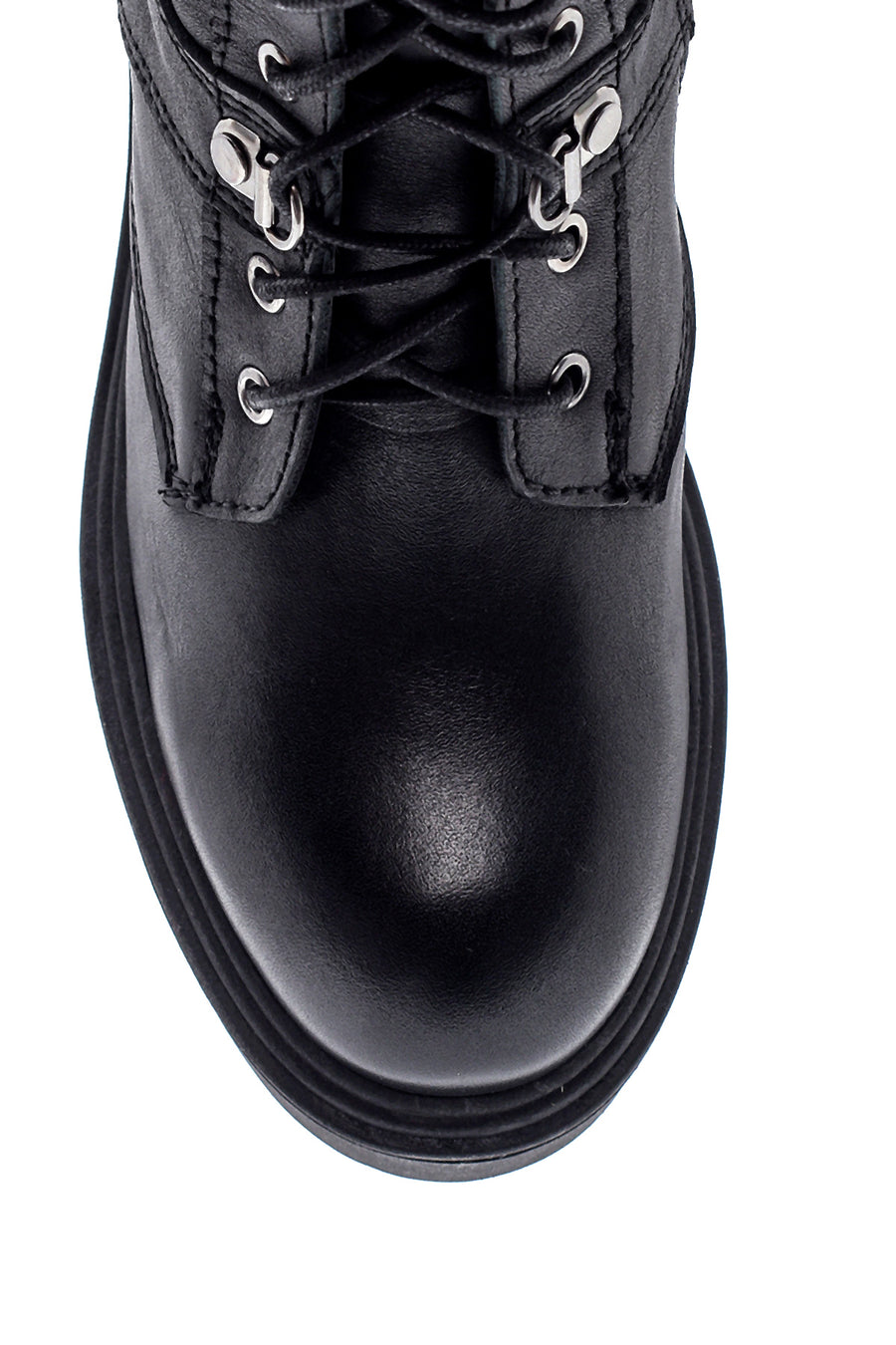 Women's Leather Zippered Heeled Boots