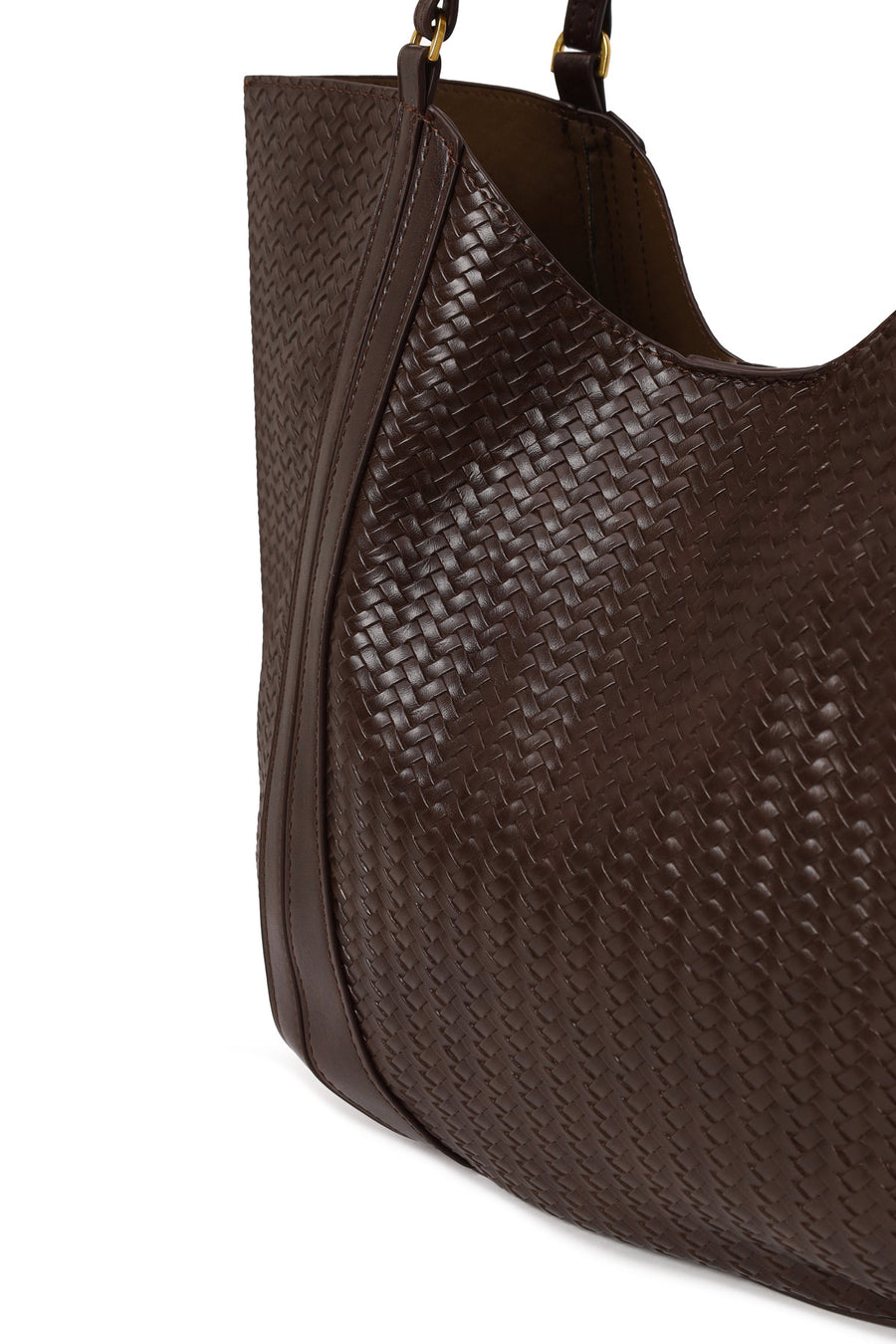 Woman Brown Accessory-Detail Printed Shoulder Bag