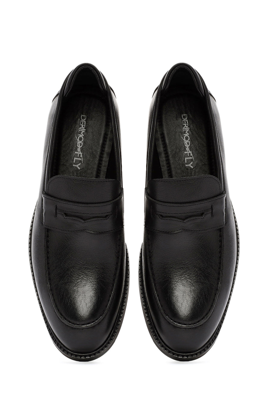Erkek Siyah Deri Klasik Loafer