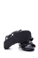 Women's Wedge Heeled Leather Sandals | Derimod