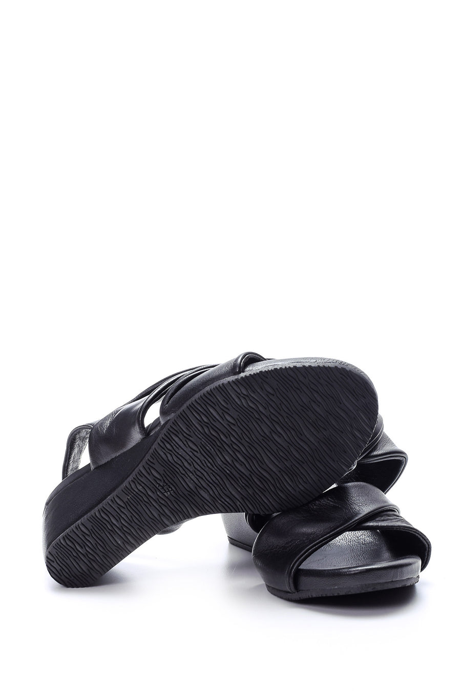 Women's Wedge Heeled Leather Sandals