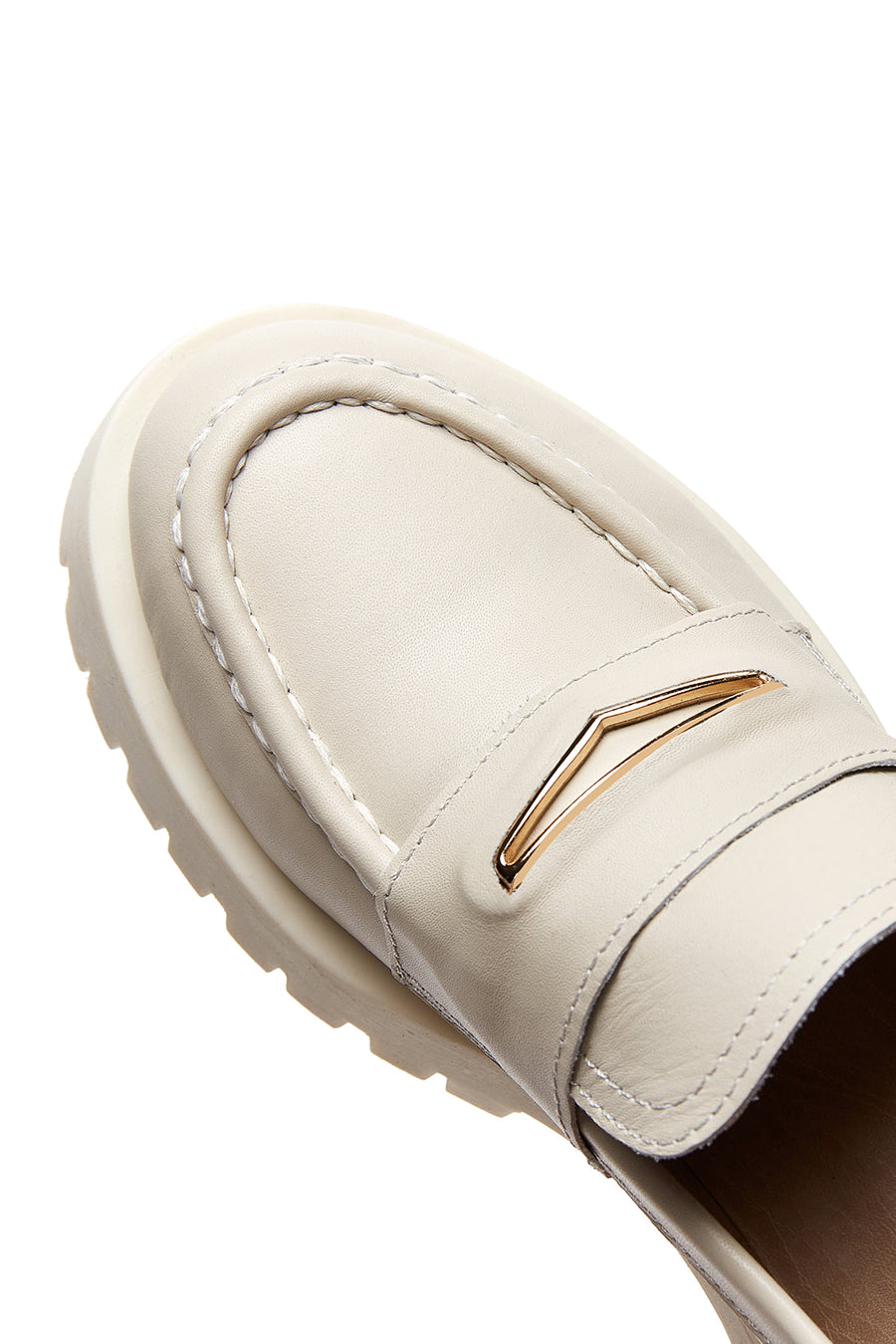 Women's Beige Leather Loafer