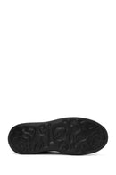 Male Black Lace-Up Thick-Soled Leather Sneaker | Derimod