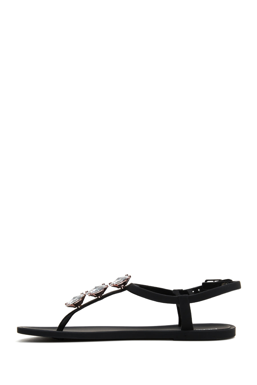 Women's Black Stone Flip Flops Sandals