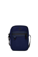 Men's Navy Blue Mini Fabric Messenger Bag | Derimod