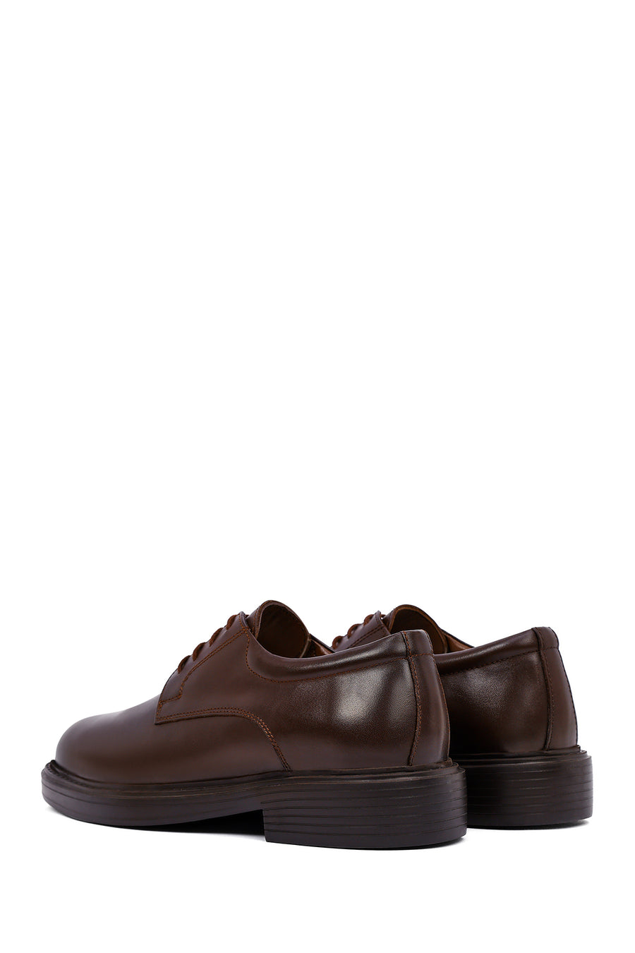 Men's Brown Lace Up Leather Casual Shoes
